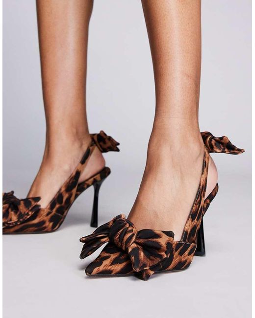 ASOS Black Precious Bow Detailed High Heeled Shoes
