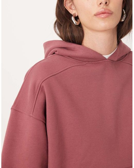 ASOS Red Premium 500gsm Hoodie With Balloon Sleeve