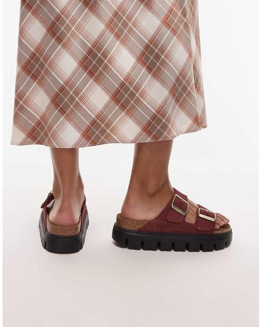 Sandalias Uva Zinfandel Con Suela Gruesa Arizona Papillio De Birkenstock de color Pink