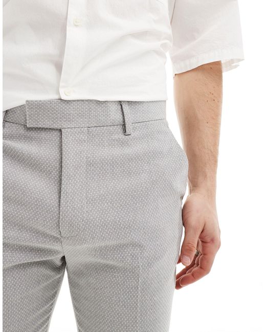 Wedding - pantaloni da abito super skinny di ASOS in White da Uomo