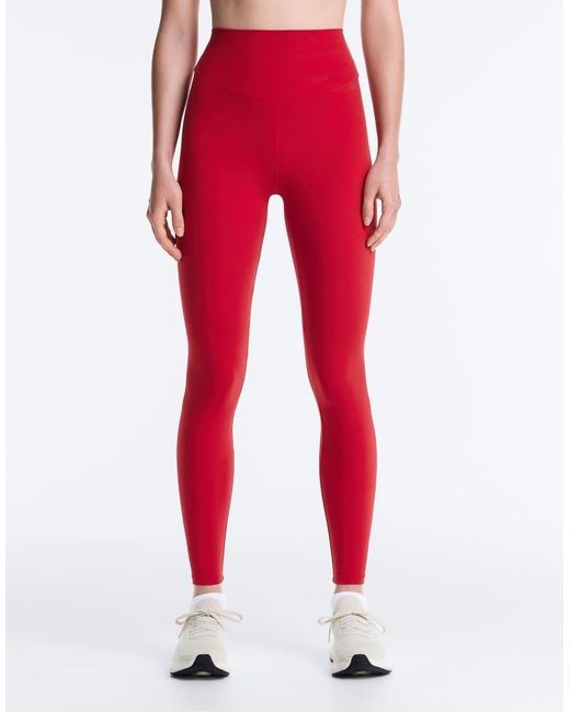Oysho Red Comfortlux High-Rise Ankle-Length Leggings