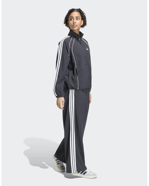 Adidas Originals Blue Iconic Woven Tracktop With 3-stripes