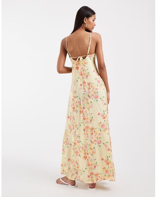 Vero Moda Natural Ruched Bust Detail Cami Midi Dress
