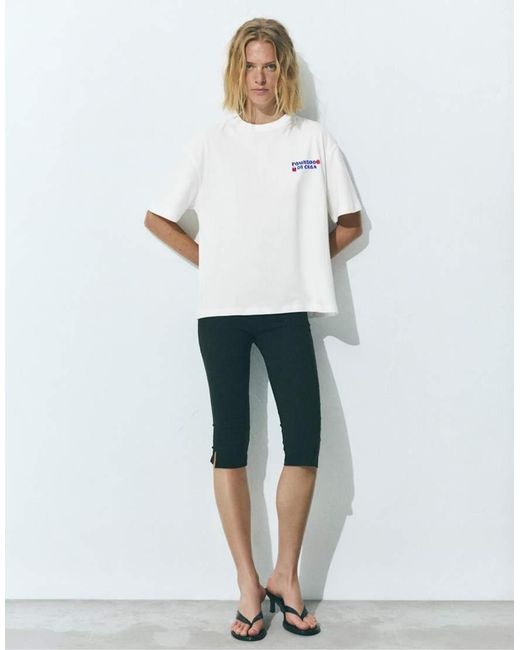 Pull&Bear White Pomodoro Graphic T-shirt