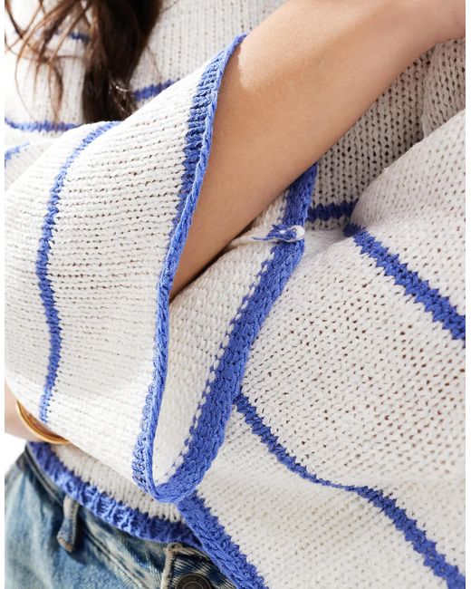 ONLY White – strukturierter strickpullover