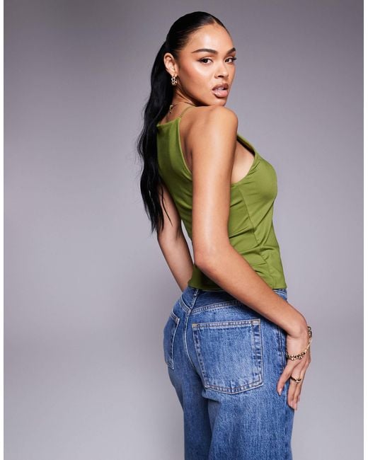 ASOS Green Racer Cami Top