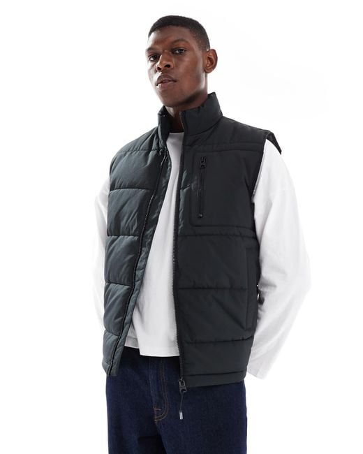 Only & Sons Blue Padded Technical Gilet for men