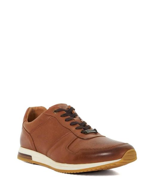 Dune Brown Wide Fit Trilogy Wf Trainers for men