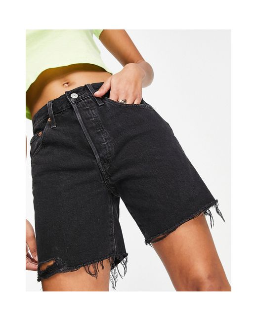 Levi's 501 Mid Thigh Denim Shorts in 