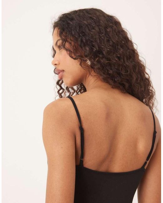 Gina Tricot Maxi Cami-Jurk Van Zachte Jersey Met Stretch in het Black