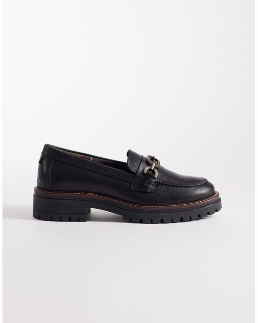 Barbour Black Maddie Leather Loafers