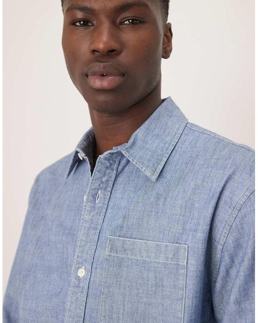Camisa Vaquera Azul Añil De Manga Larga De Abercrombie & Fitch de color Blue