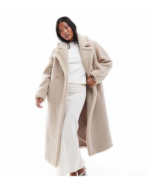 Forever New Maxi Jas Van Teddystof in het White