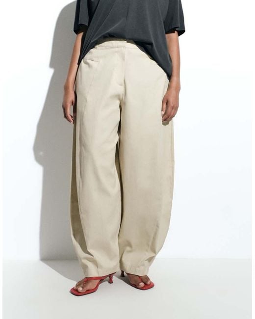 ASOS White Curve Tailored Extreme Taper Barrel Pants