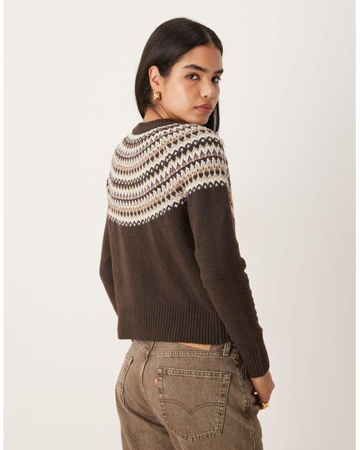 Gilet ras Threadbare en coloris Brown