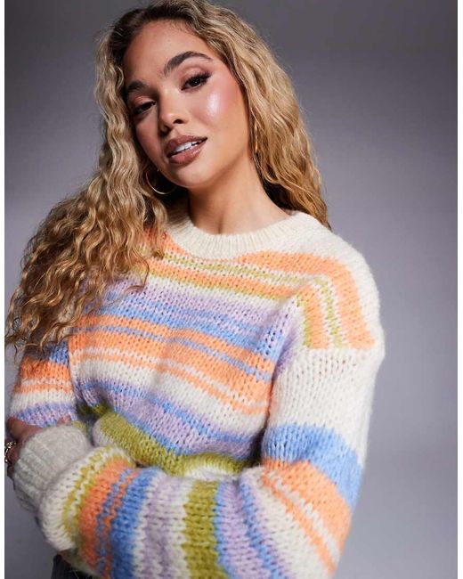 River Island Gray Stripe Jumper