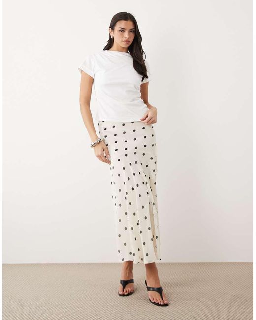 Gina Tricot Natural Chiffon Maxi Skirt