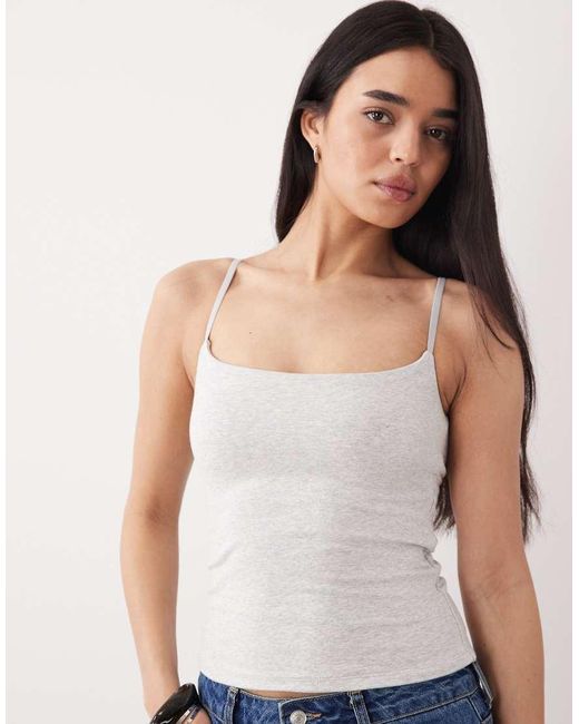 Abercrombie & Fitch Gray Bra-free 90s Seamless Tank Top