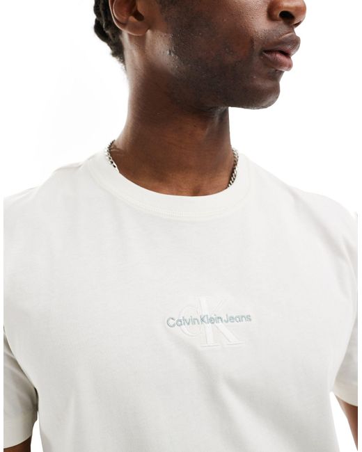 Calvin Klein White Monologo T-shirt for men