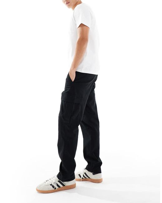 Pantaloni Cargo Slim Neri di Jack & Jones in Black da Uomo
