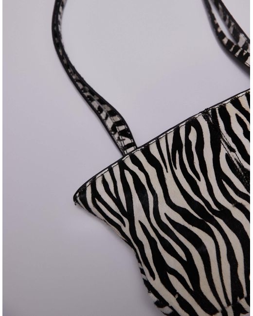 Mango White – leder-schultertasche