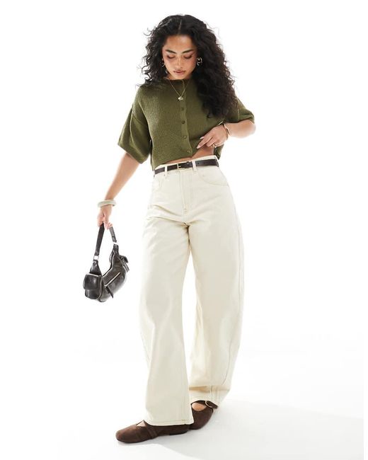 ASOS Gebreid Vest Met Korte Mouwen in het Green