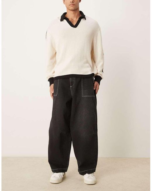 Vaqueros Lavado De Corte Globo Holgado De ASOS de hombre de color Natural