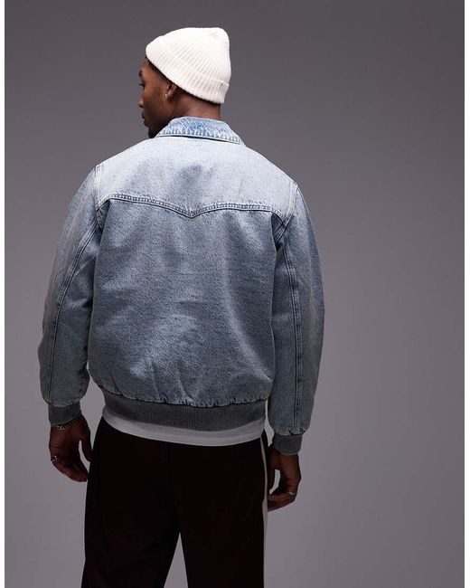 Levi's Purple Workwear Capsule Embarcadero Aviator Bomber Jacket Lightweight Denim for men