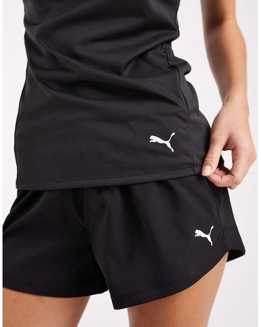 PUMA Black Tad Essential Racerback Training Tank Top