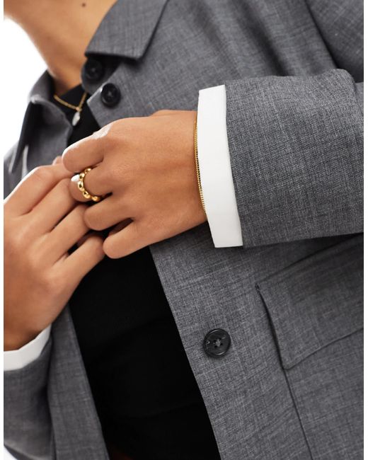 Stradivarius Gray Co-ord Cropped Tailored Jacket