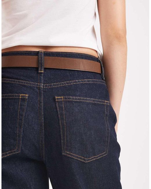 ASOS Blue Angled Buckle Waist And Hip Jeans Belt