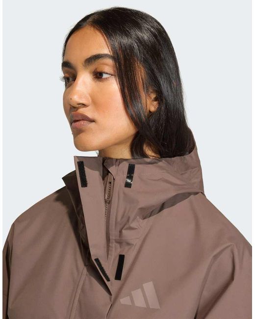 Adidas Originals Brown Terrex Xploric 2.5 Layer Climaproof Anorak