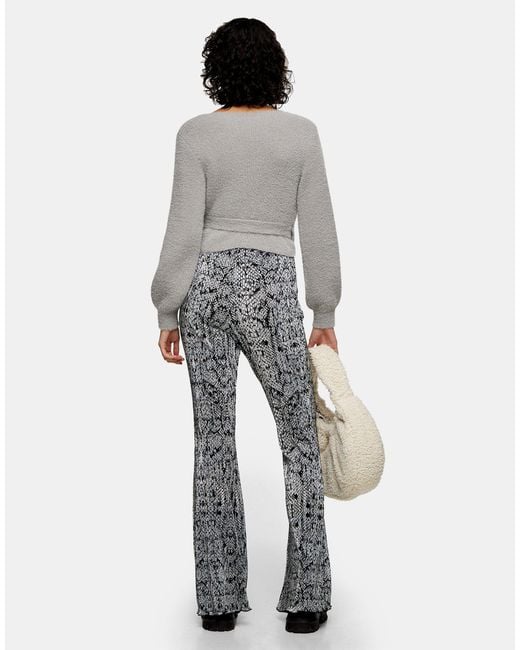 TOPSHOP Tall - Plissé Flared Broek Met 