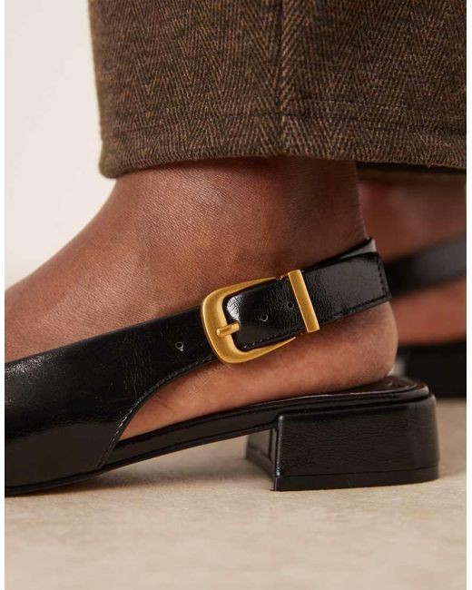 ASOS Brown Lotto Slingback Ballet Flats