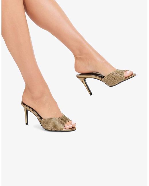 Carvela Kurt Geiger Natural Silvia Mule Heeled Sandals