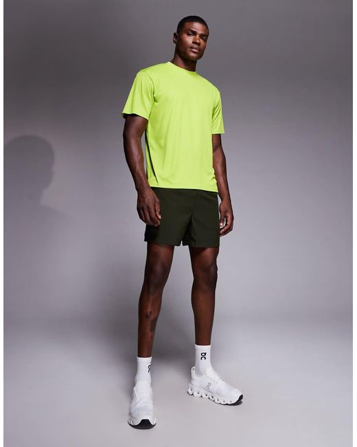 4505 Green Quick Dry Technical Mesh Relaxed Fit Running T-shirt for men