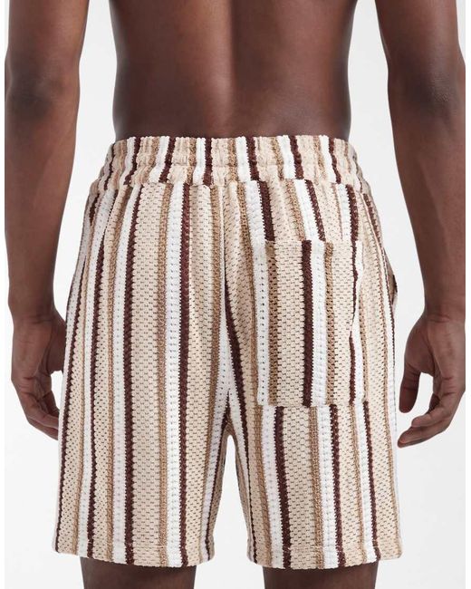 Aray Natural Crochet Beach Short for men