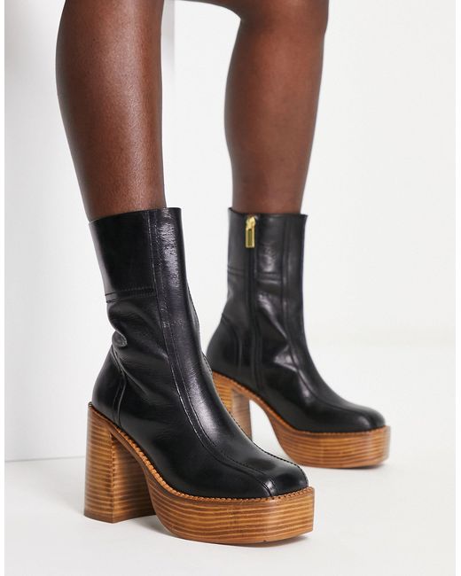 asos black platform shoes