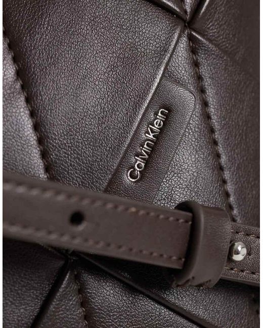 Calvin Klein Gray Woven Shoulder Bag