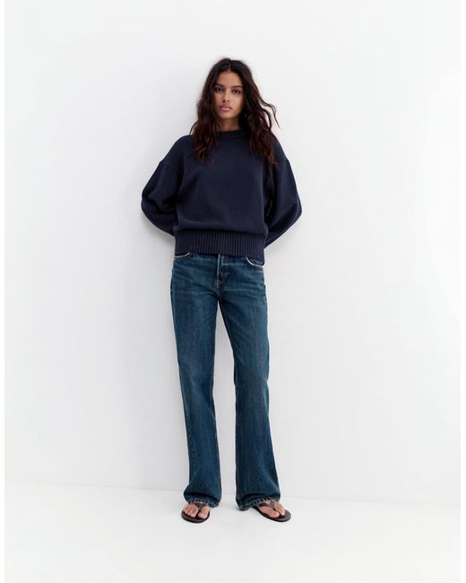 Pull&Bear Blue Oversize Jumper
