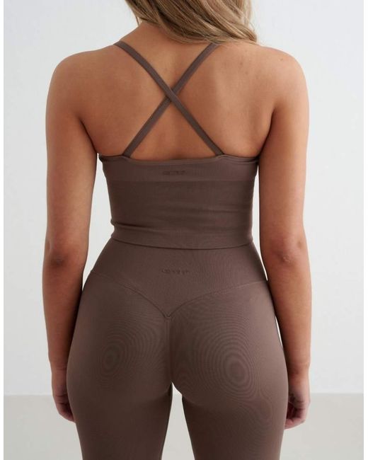 Aim'n Naadloze Bralette Met Gekruiste Bandjes Op De Rug in het Brown