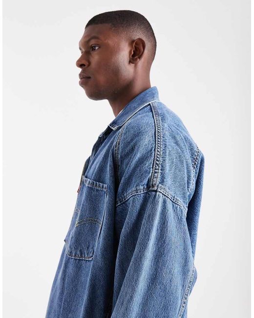 Levi's Blue Twisted Denim Shacket for men