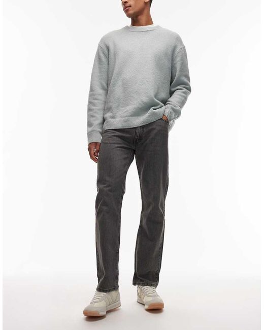 Vaqueros Con Lavado Gris Oscuro De Corte Recto Holgado 555 '96 De Levi's de hombre de color Black