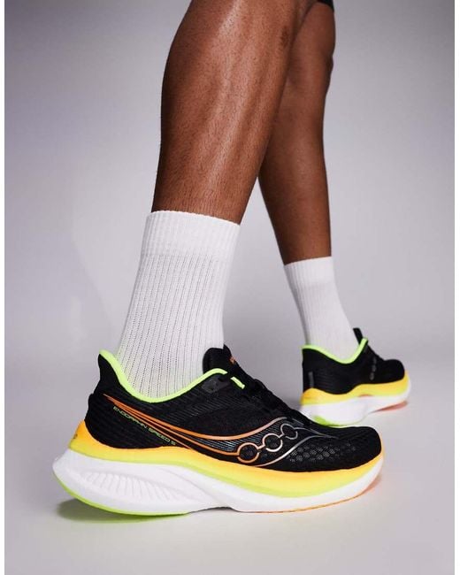 Zapatillas De Deporte Negras Y Amarillas Para Correr Endorphin Speed 5 De -Negro Saucony de hombre de color Multicolor