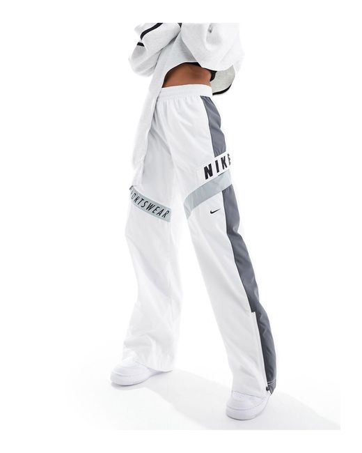 Nike White Streetwear Woven Trackpant