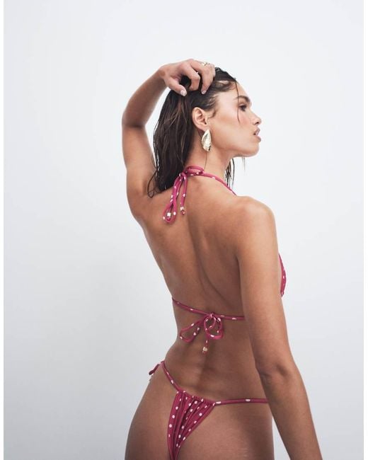 VDM The Label Red Triangle Bikini Top