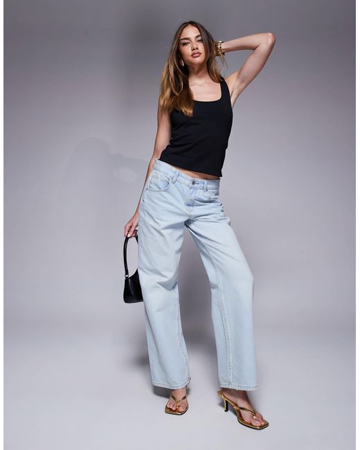 ASOS Blue Double Layer Square Neck Vest Top