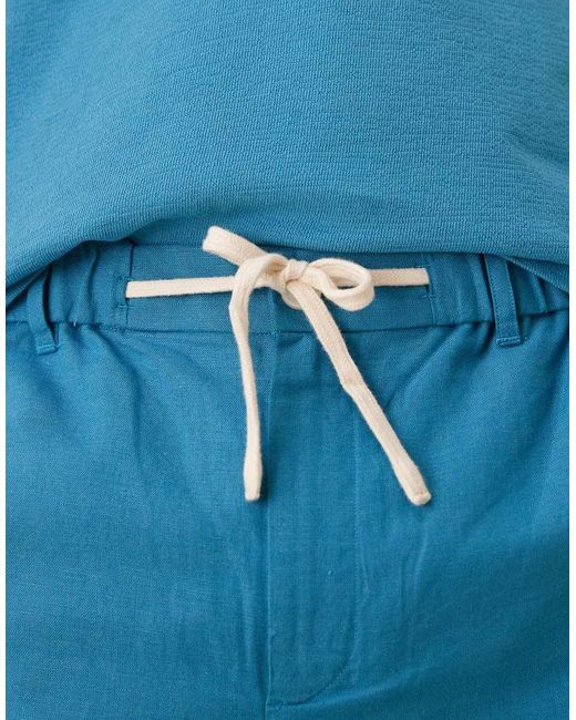 Pantalones Cortos Azul Aguamarina Con Lazada En La Cintura De (Parte De Un Conjunto) Mango de hombre de color Blue