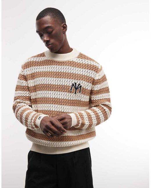 Prohibited Gray Stripe Light Knit Jumper for men
