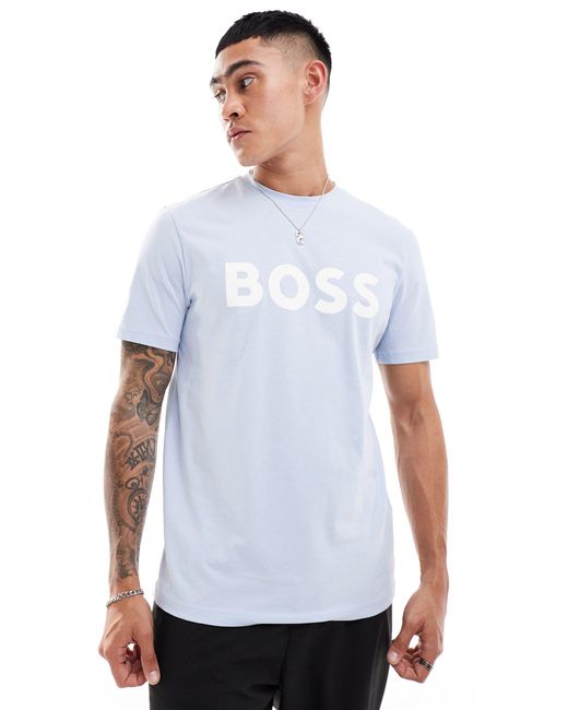 Boss White Thinking Logo T-shirt for men